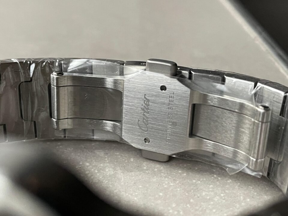 Santos de Cartier 35mm 2018 SS BVF 1:1 Best Edition Green Dial on SmartLinks Bracelet MIYOTA 9015 - Image 10