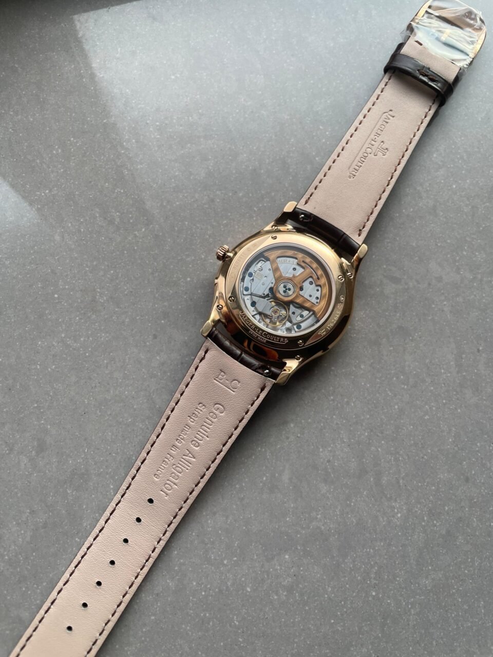 Master Ultra Thin Moon YG SS White Dial on Brown Leather Strap GF V4 MY9015 - Image 8