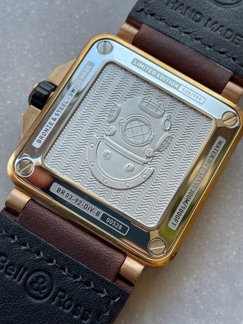 BR03-92 Diver 42mm Bronze BRF Brown Dial on Leather Strap A2824 - Image 11