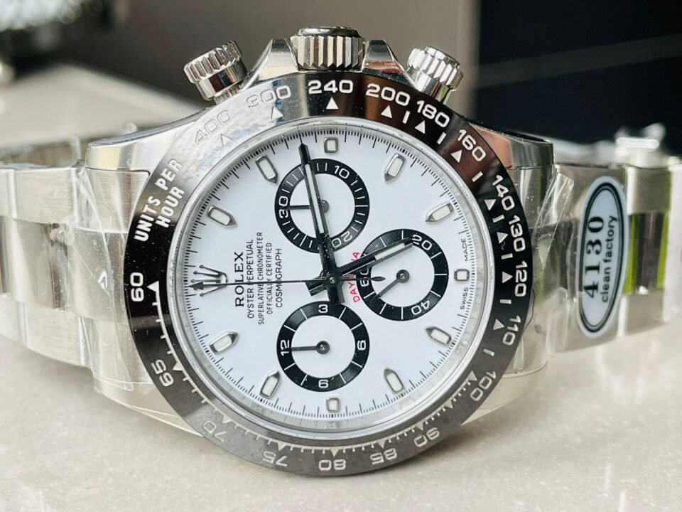 Daytona 116500 1:1 PANDA Best Edition CF 904L SS Case and Bracelet White Dial CLEAN FACTORY - Image 7