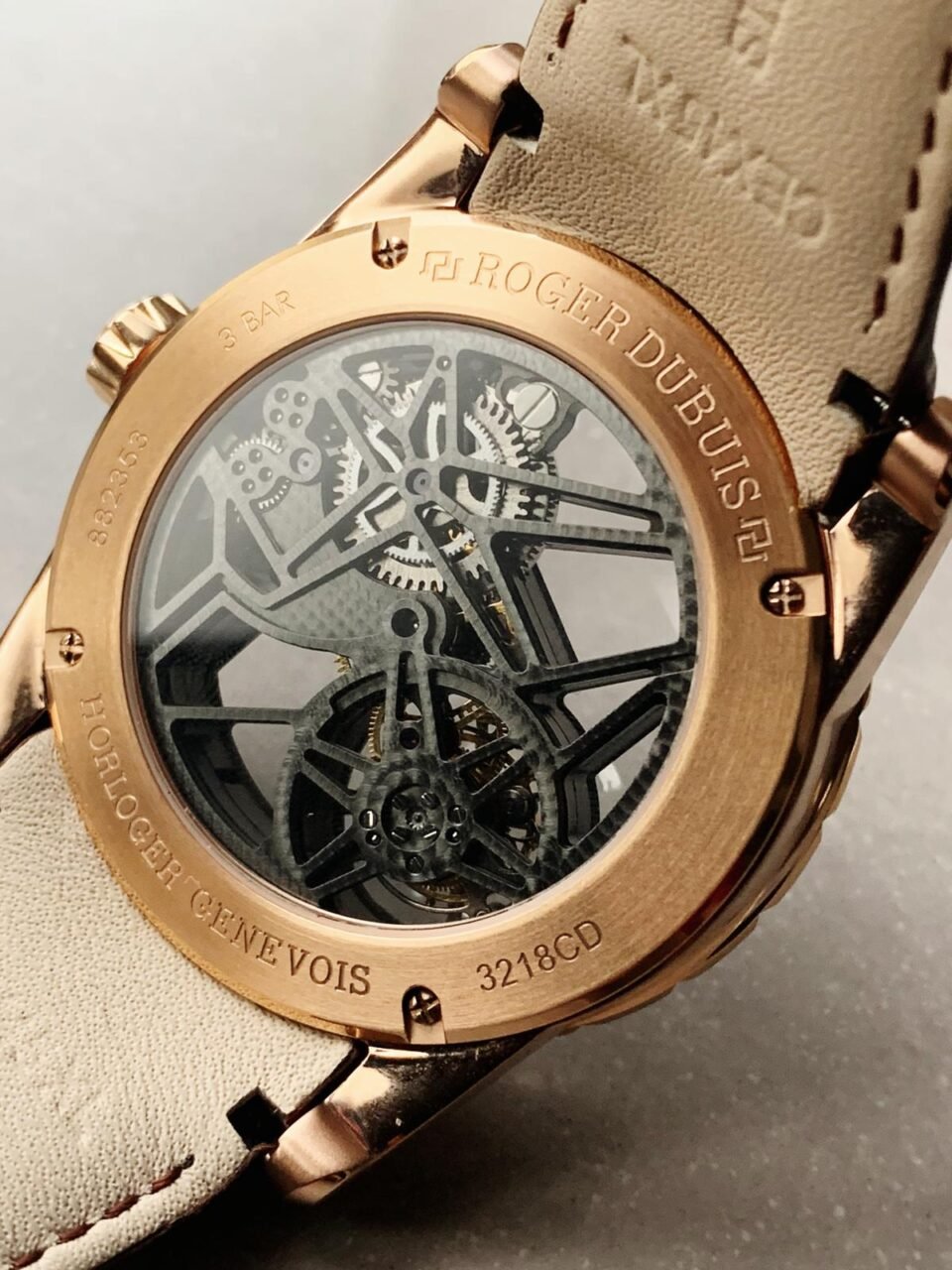 Excalibur Rddbex0392 RG BBR Best Edition Skeleton Dial on Brown Leather Strap A2136 Tourbillon - Image 5