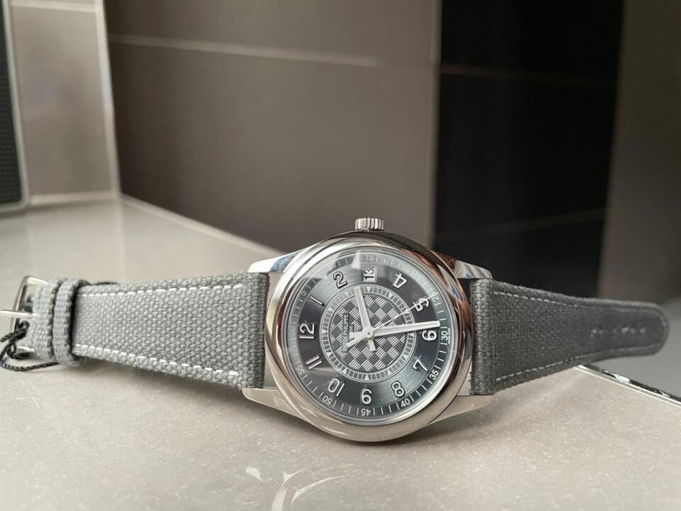 Calatrava 6007A-001 SS ZF 1:1 Best Edition Grey Dial on Grey Leather Strap A324CS - Image 6