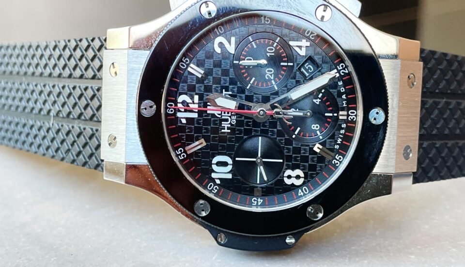 Big Bang 44mm Steel Ceramic Black CF Dial on Black Gummy Strap - Image 2
