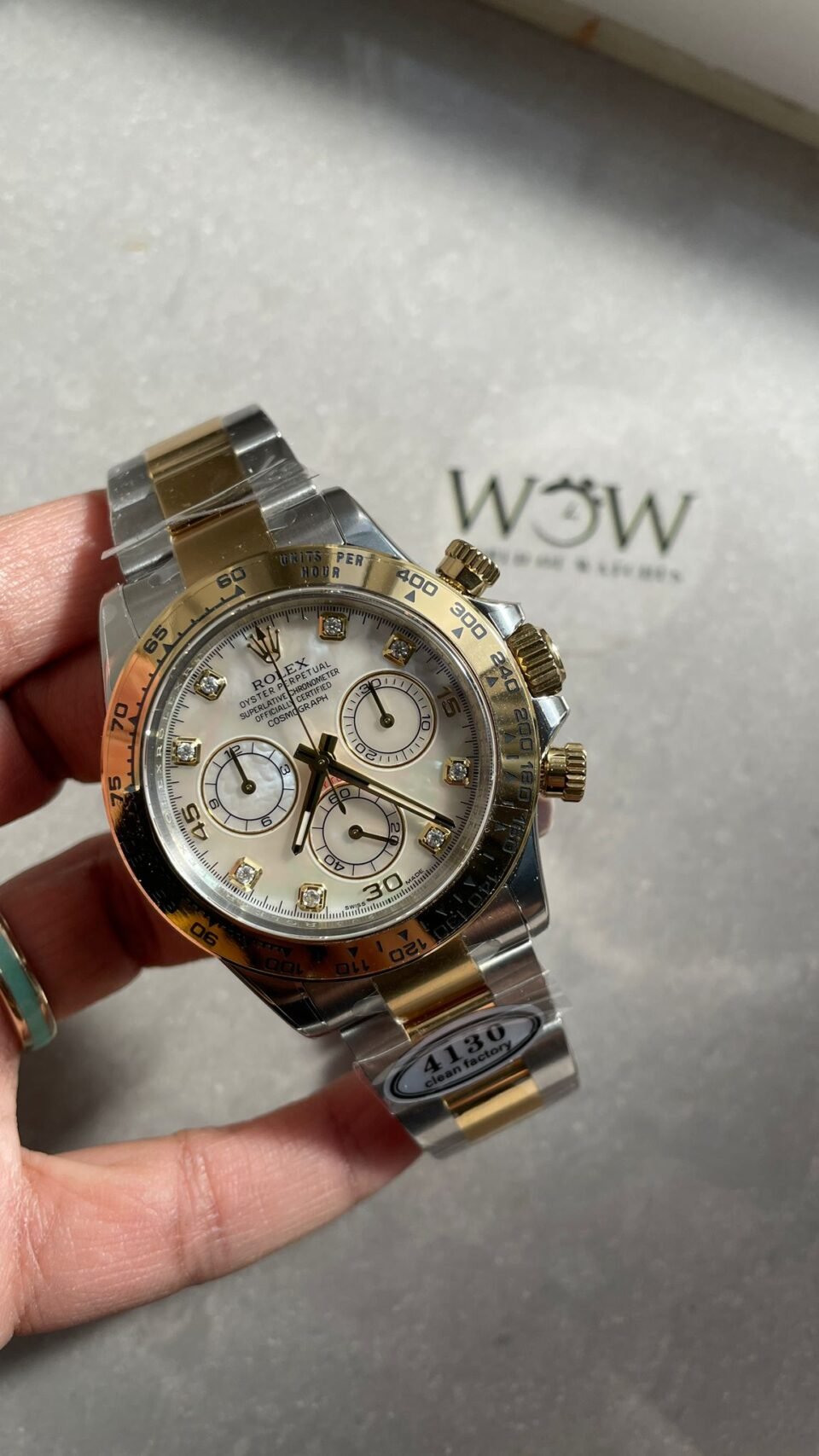 Daytona 116503 Two Tone Yellow Gold Real MOP Diamond Dial Clean 1:1 Best SA4130