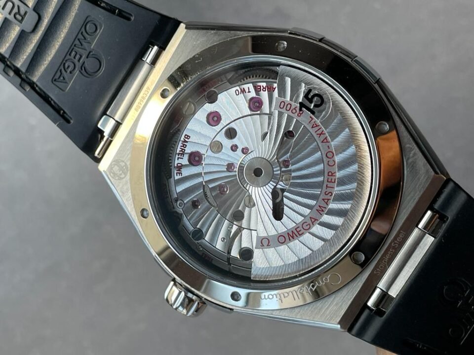 Constellation Black Ceramic SS SBF 1:1 Best Edition White Textured Dial on Black Gummy Strap A8900 - Image 10