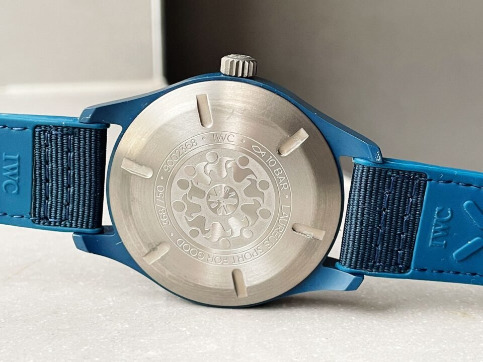 Pilot’s Watch ‘Laureus Sport for Good’ Blue Ceramic M+F Best Edition on Blue Nylon Strap A2892 - Image 15
