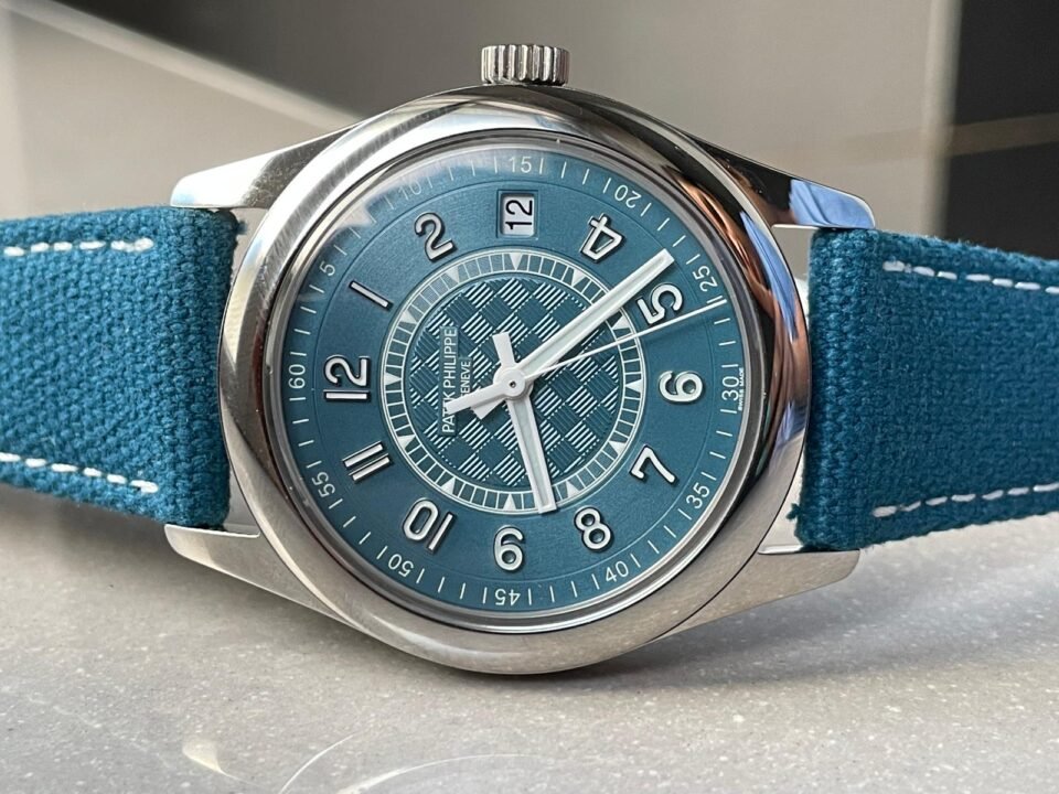 Calatrava 6007A-001 SS ZF 1:1 Best Edition Blue Dial on Blue Leather Strap A324CS - Image 4