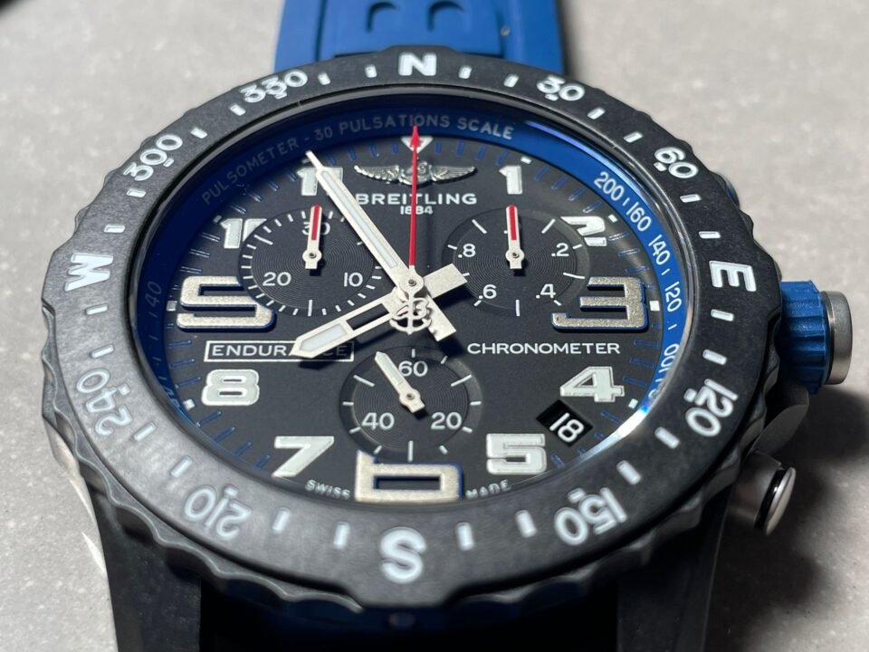 Endurance pro OGF 44mm Black dial Blue Rubber Strap quartz movement - Image 5