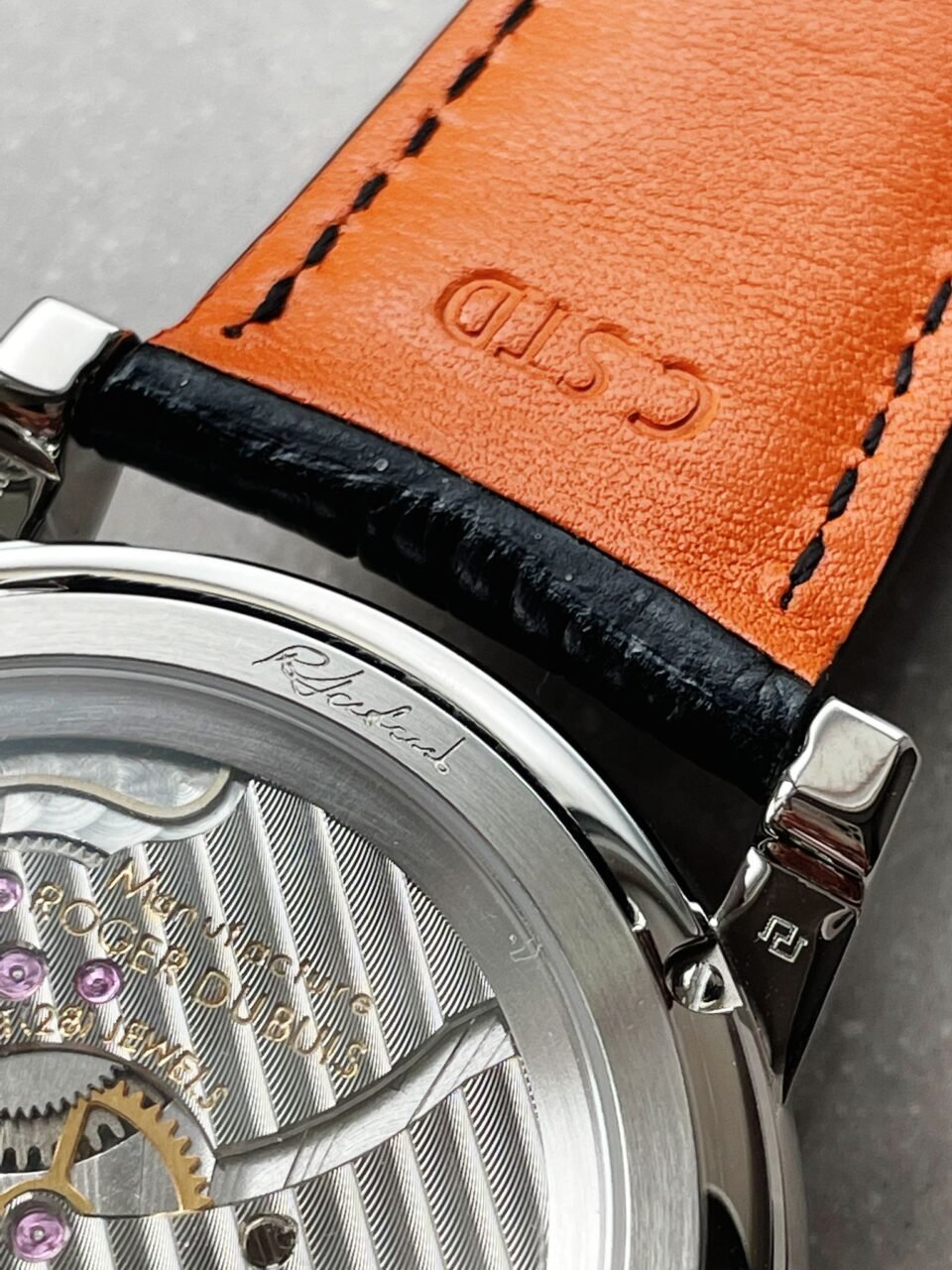 RB HOMMAGE TOURBILLON RDDBHO0558 WHITE DIAL ON BLACK LEATHER STRAP. - Image 16