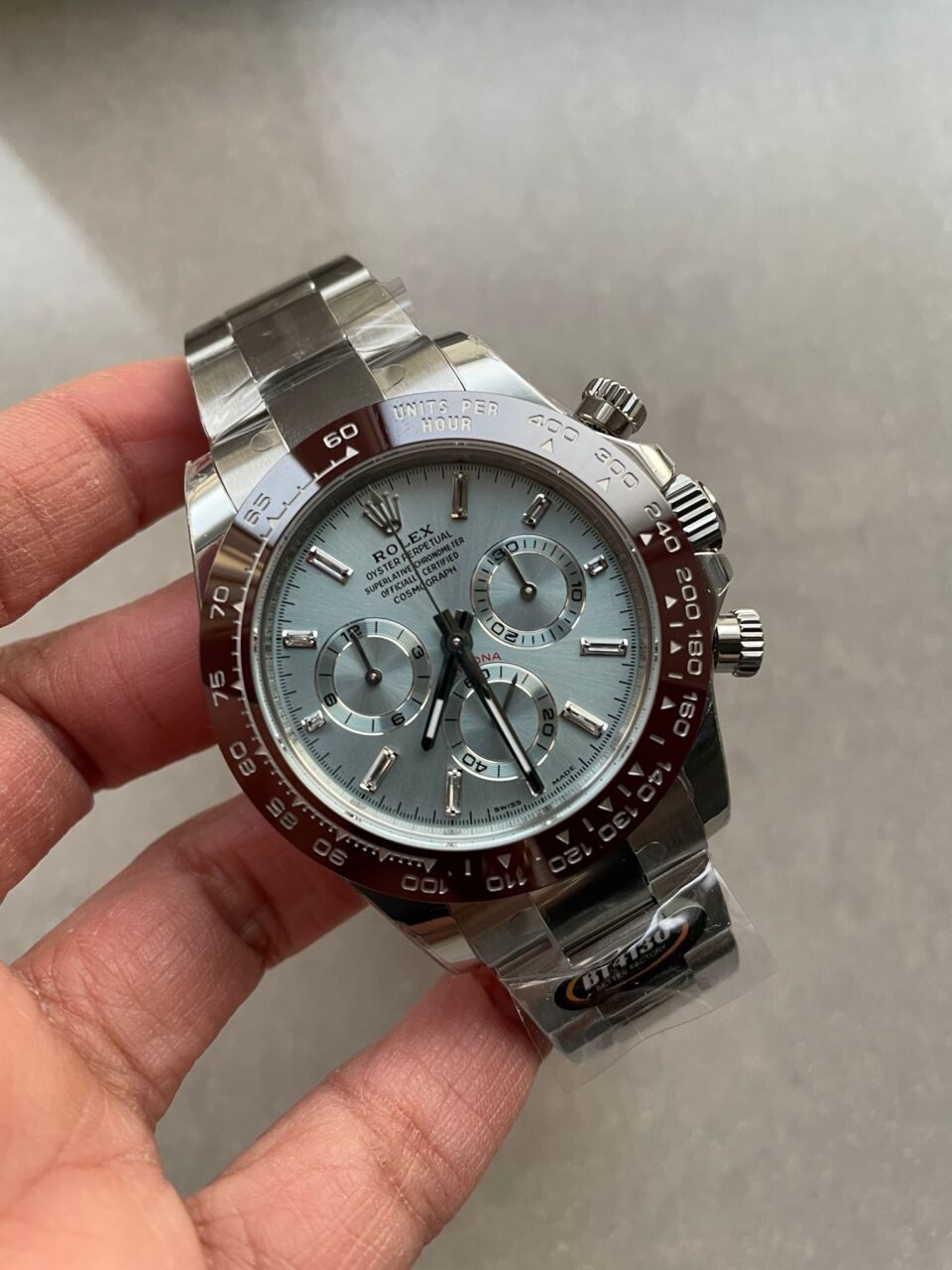 Daytona 116506 Brown Ceramic BTF 1:1 Best Edition Ice Blue Dial Crystal Marker on SS Bracelet SA4130 V2