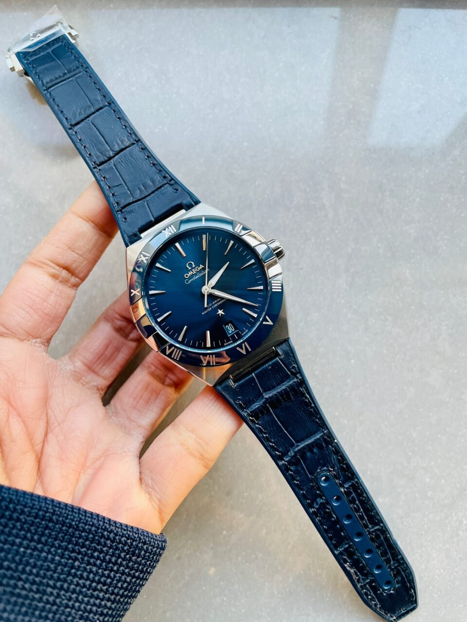 Constellation Blue Ceramic SS 8F 1:1 Best Edition Blue Dial on Blue Gummy Strap A8900
