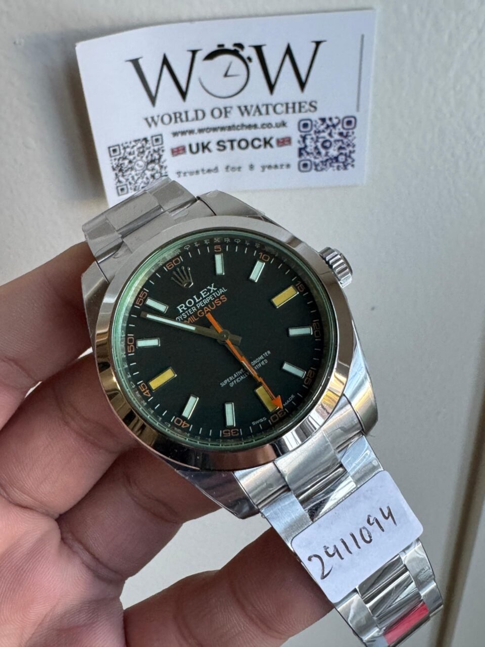 Milgauss 116400GV VSF 1:1 Best Edition 904L Steel Green Dial on SS Bracelet VS3131