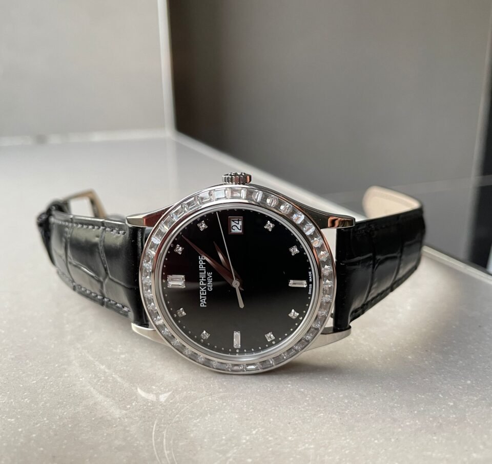 Calatrava ZF 5298p Date Sweep Seconds in Diamond Bezel Black Dial ZF factory - Image 6