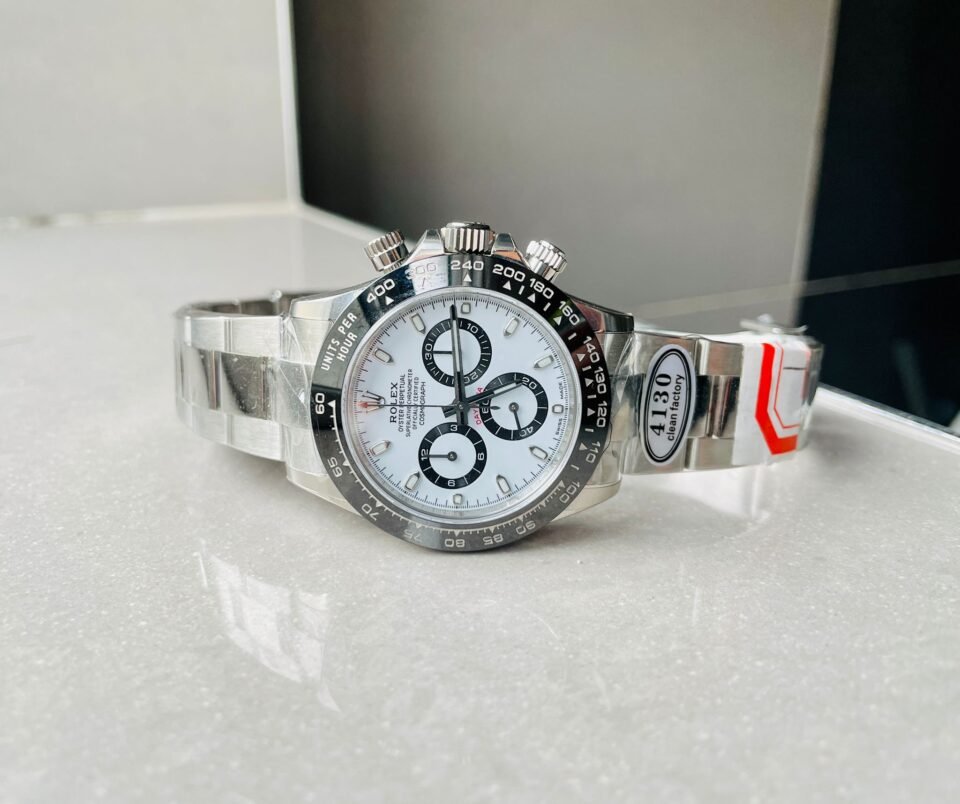 Daytona 116500 1:1 PANDA Best Edition CF 904L SS Case and Bracelet White Dial CLEAN FACTORY - Image 6