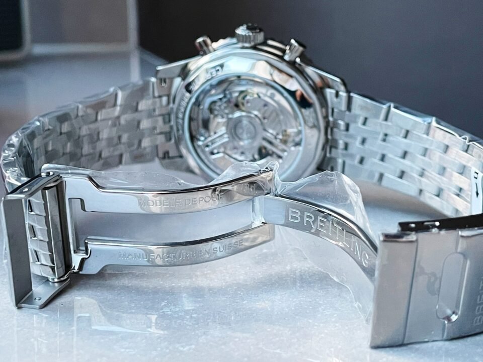 Navitimer 01 1:1 SS Salmon Dial on Steel Strap A7750 BLS Factory - Image 13
