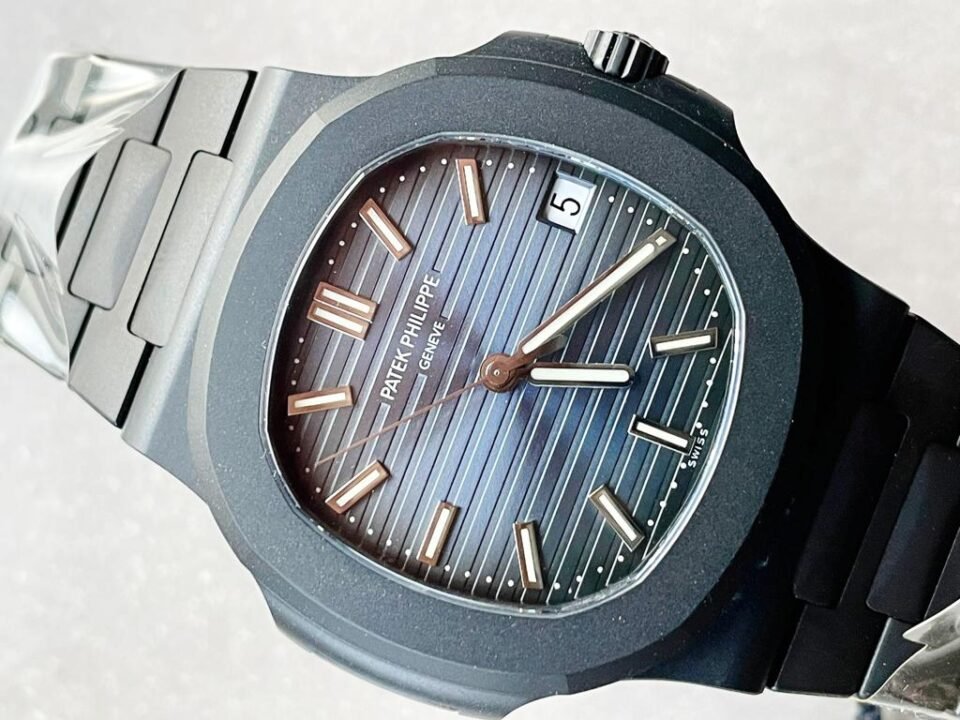 Nautilus 5711 ppf 1:1 Best Edition Black Dial on Black Bracelet A324 V2 - Image 7