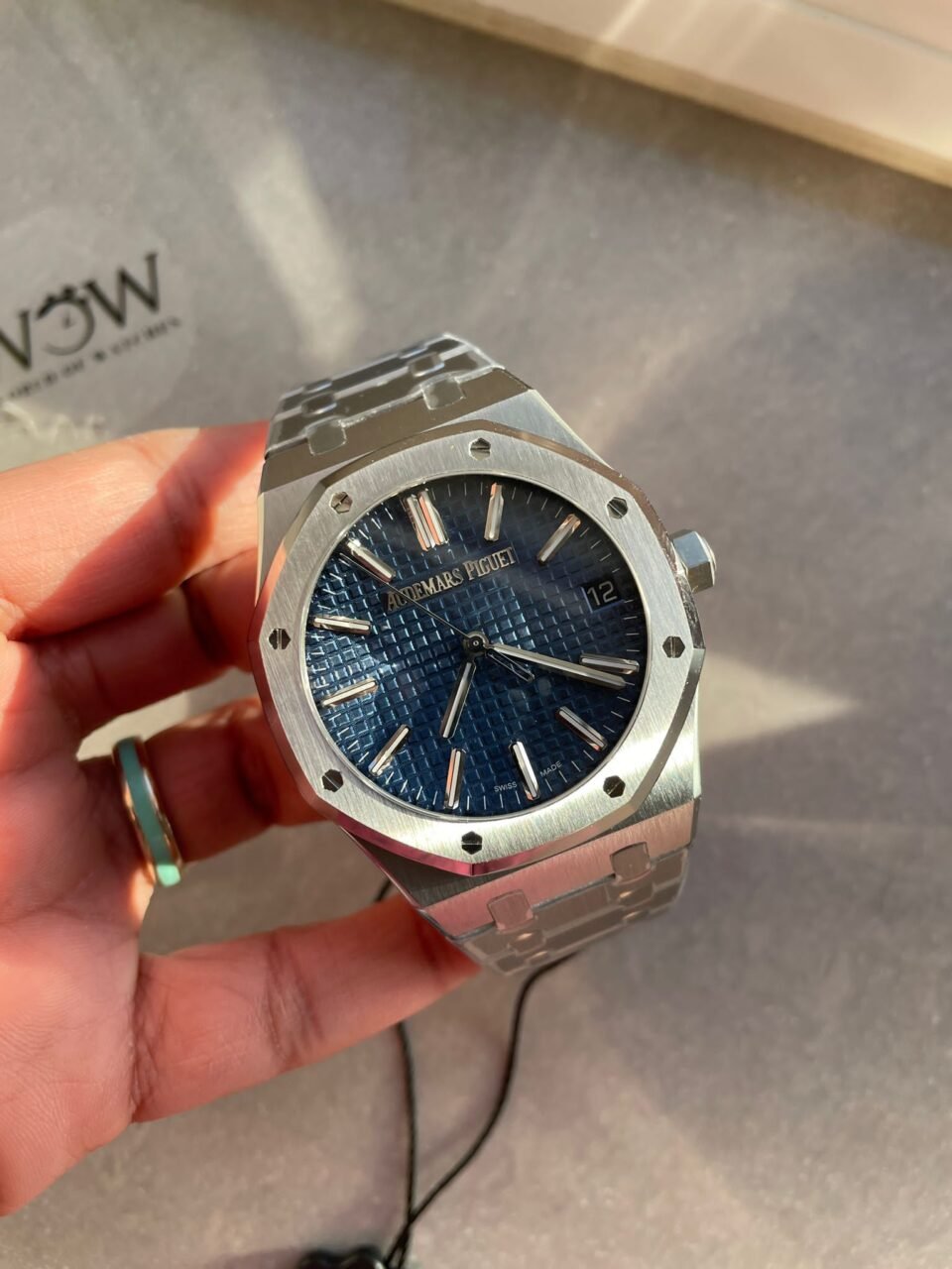 Royal Oak 41mm 15510 "50th Anniversary" SS ZF 1:1 Best Edition Blue Textured Dial on SS Bracelet A4302