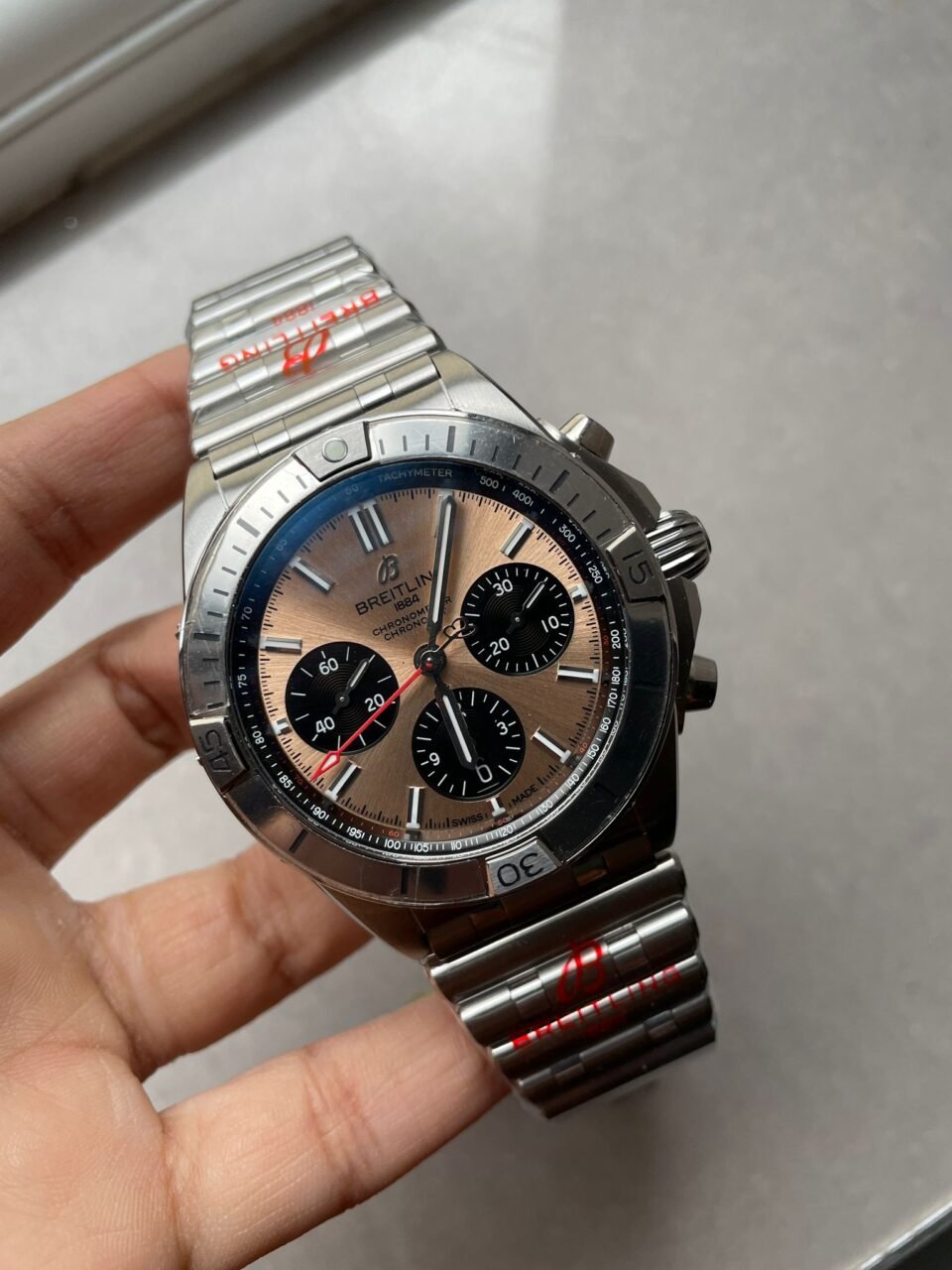 Chronomat SS  Copper dial Two Tone Bracelet Watch GF Factory 7750 movement - Image 2