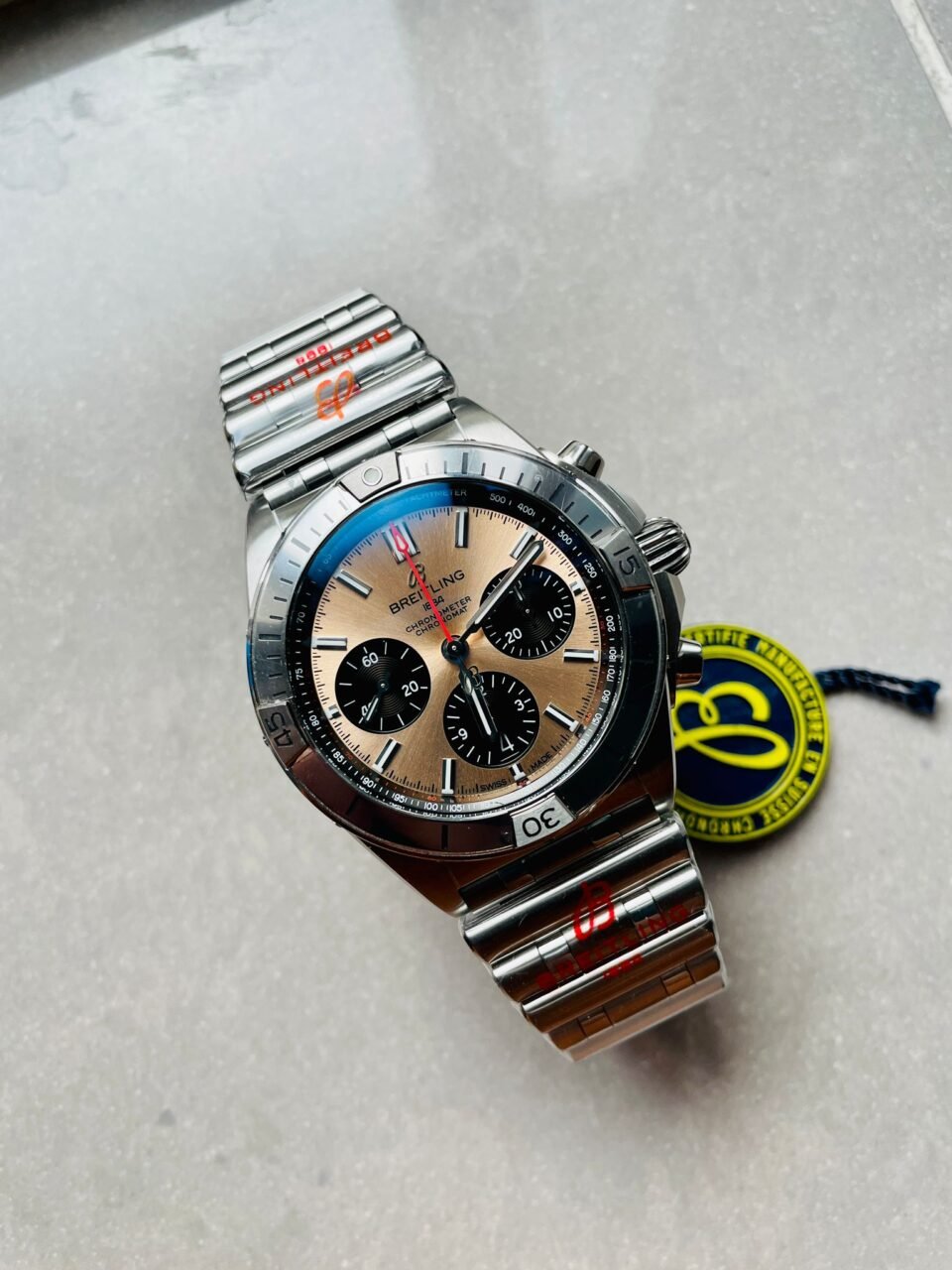 Chronomat SS  Copper dial Two Tone Bracelet Watch GF Factory 7750 movement - Image 5