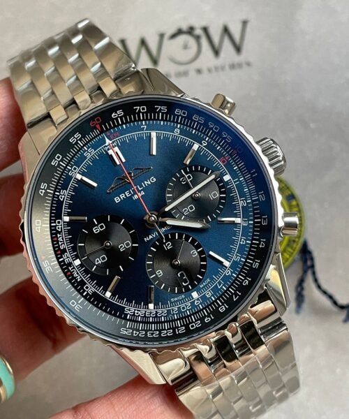 Navitimer 01 1:1 SS Blue Dial on Steel Strap A7750 BLS Factory