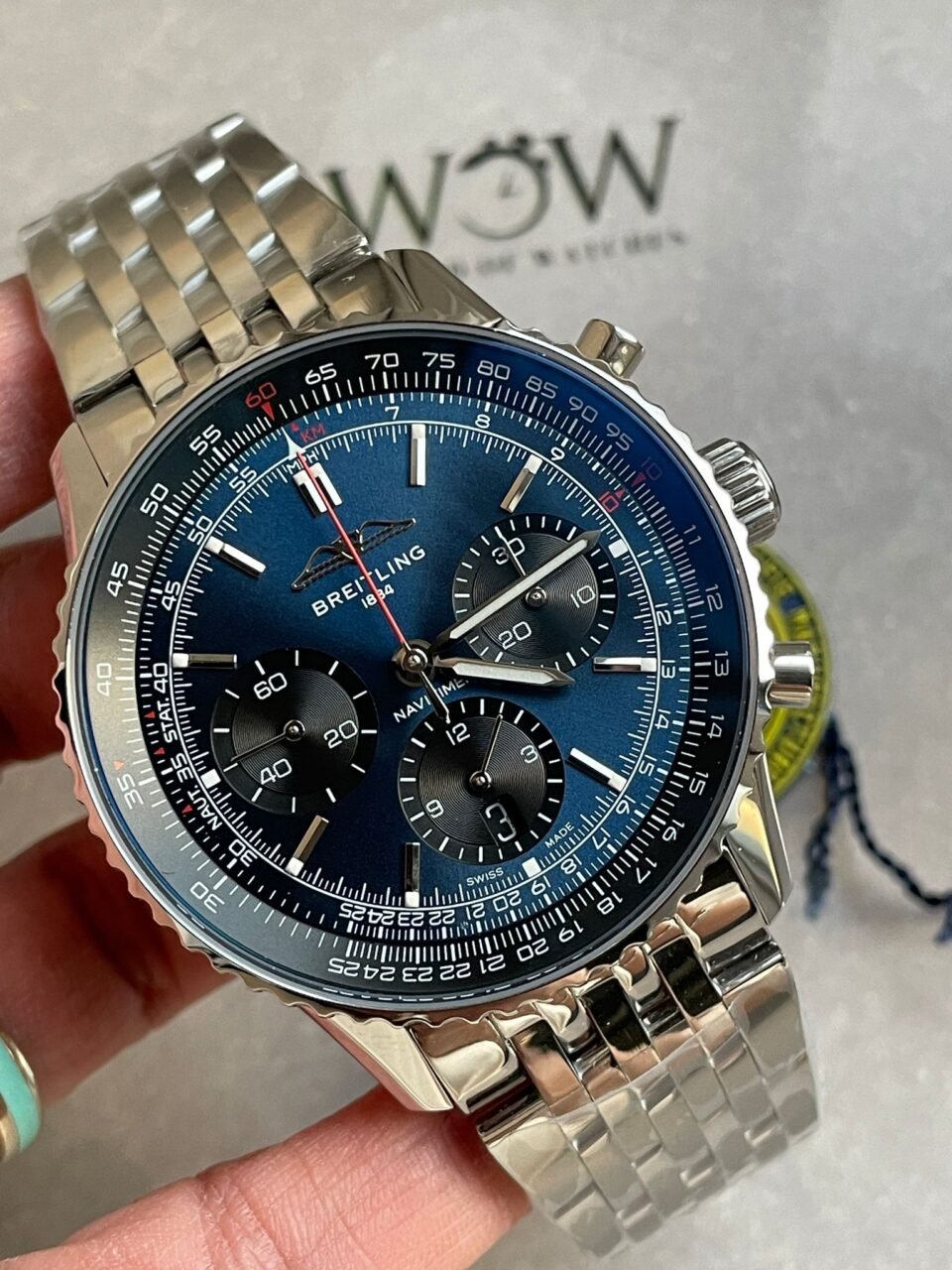 Navitimer 01 1:1 SS Blue Dial on Steel Strap A7750 BLS Factory