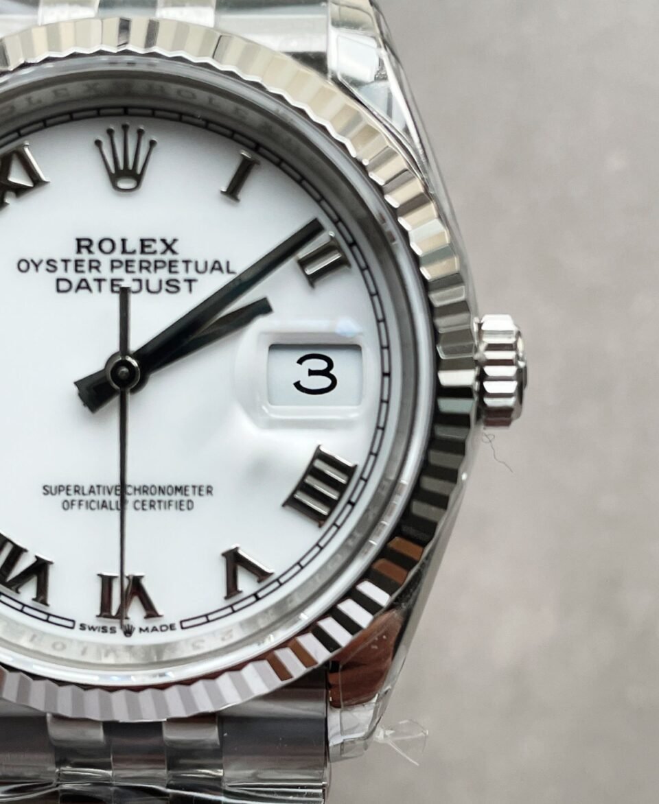 Datejust 41mm 16030 VSF Roman markers White dial SS Jubilee Bracelet VS3235 - Image 7