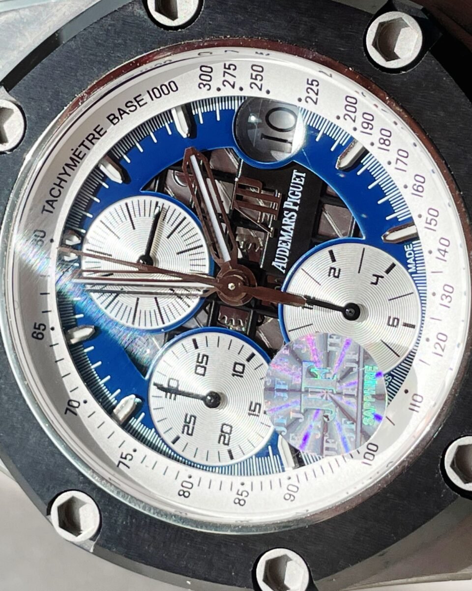 Royal Oak Offshore Rubens Barrichello Ii 26078PO Blue Dial Blue leather Strap - Image 7
