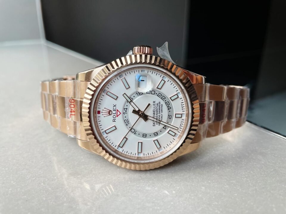 Sky-Dweller 326934 SS Noob 1:1 Best Edition White Dial on Rose gold SS Bracelet A23J - Image 4