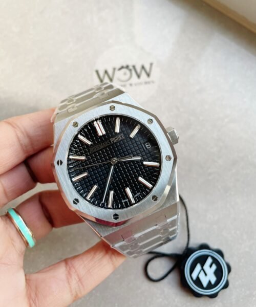 ROYAL OAK 41MM 15510 "50TH ANNIVERSARY" SS ZF 1:1 BEST EDITION BLACK TEXTURED DIAL ON SS BRACELET A4302