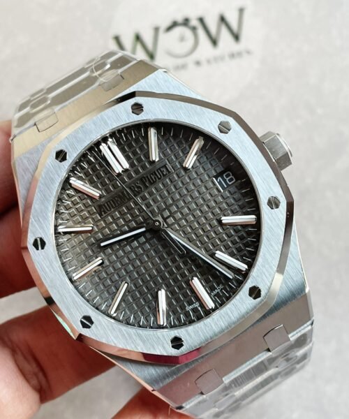 ROYAL OAK 41MM 15510 "50TH ANNIVERSARY" SS ZF 1:1 BEST EDITION GRAY TEXTURED DIAL ON SS BRACELET A4302