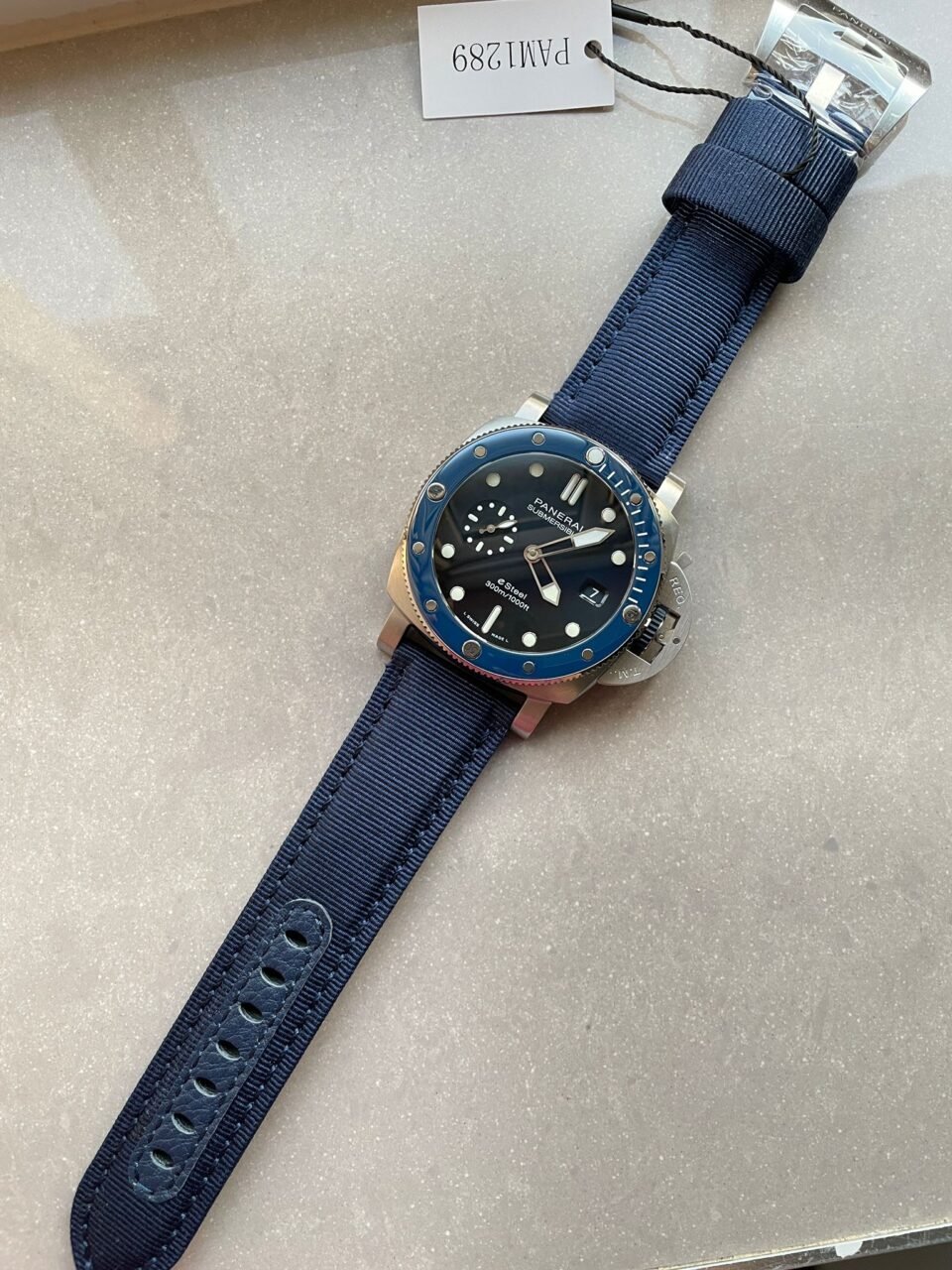 PAM1289 Y SBF 1:1 BEST EDITION BLUE DIAL ON BLUE NYLON STRAP P900 - Image 9