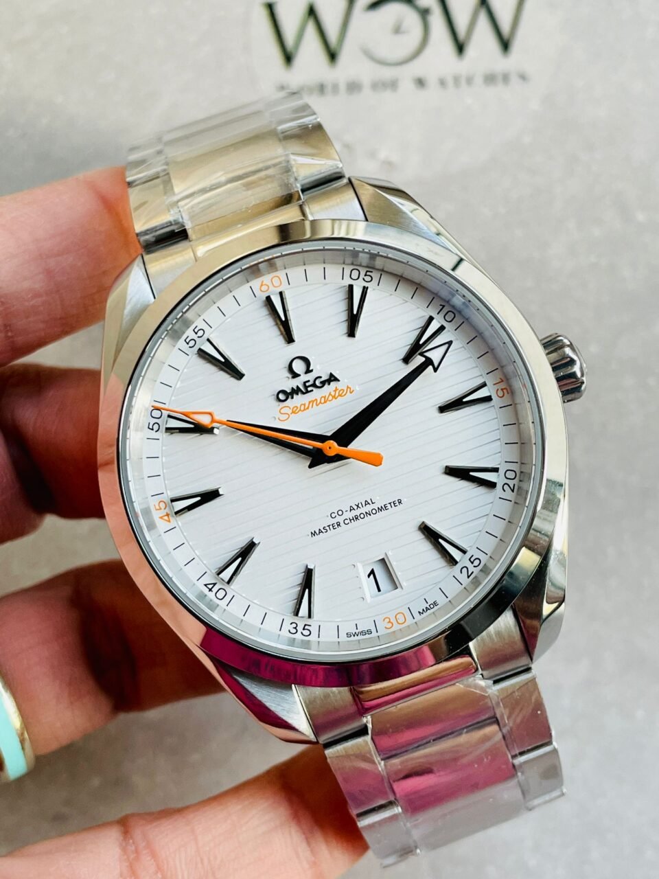 Aqua Terra 150M Master Chronometers VSF 1:1 Best Edition White Dial on SS Bracelet A8900 - Image 6