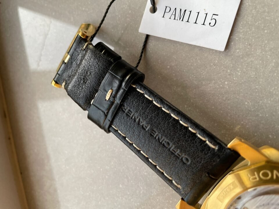 PAM1115 YG VSF 1:1 BEST EDITION BLACK DIAL ON BLACK LEATHER STRAP P.9010 - Image 19
