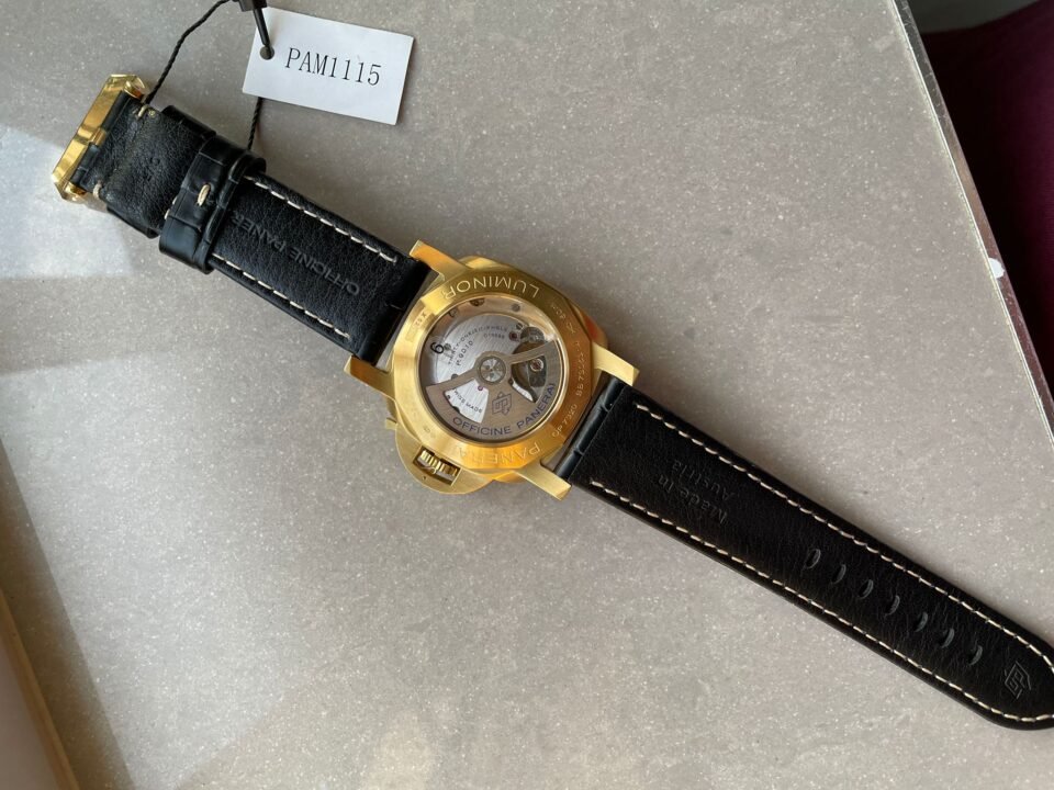 PAM1115 YG VSF 1:1 BEST EDITION BLACK DIAL ON BLACK LEATHER STRAP P.9010 - Image 13