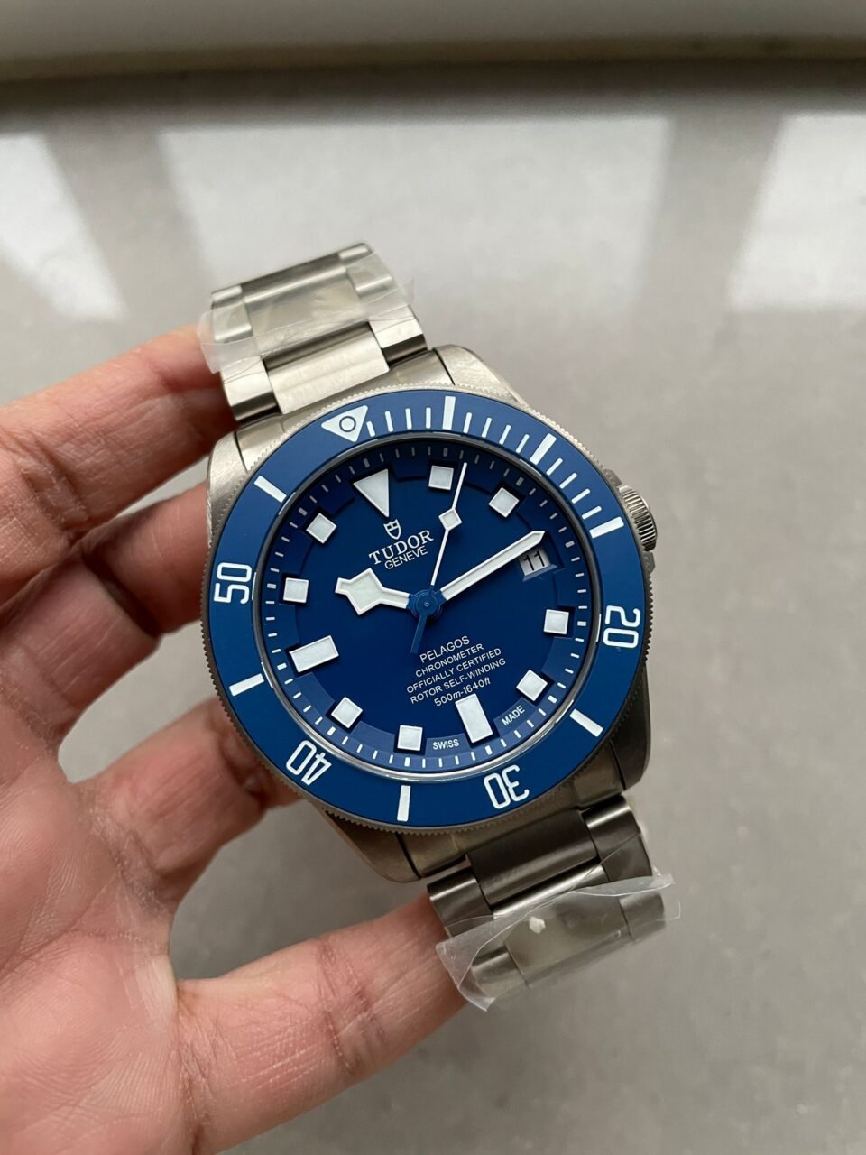 Pelagos TI/TI Blue dial blue bezel titanium strap ZF Asia 2824 - Image 3