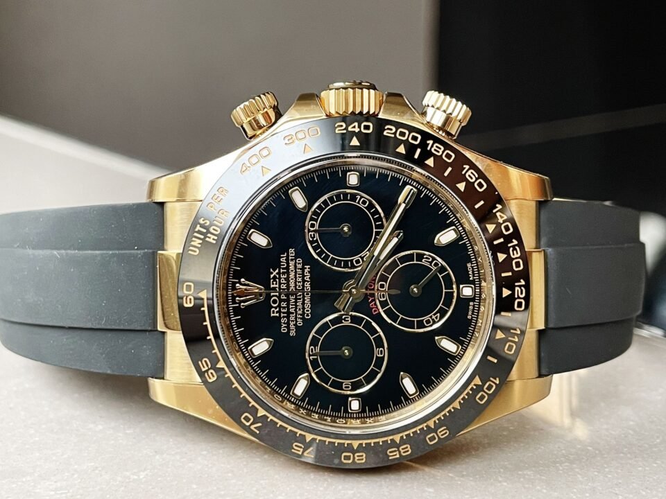 Daytona 116518 Clean Factory 1:1 Best Edition Black Dial on Oysterflex Rubber Strap SA4130 - Image 4