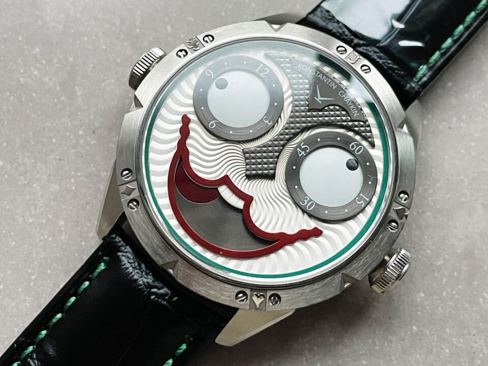 Konstantin Chaykin Joker SS TWF Best Edition White Dial Green Inner Bezel on Black Leather Strap NH35A - Image 9