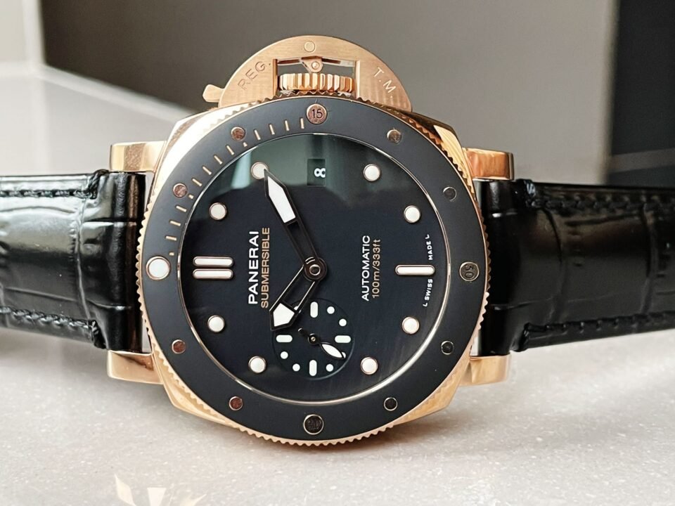 Panerai PAM974 Luminor Submersible Rose Gold VSF 1:1 Best on Black Rubber Strap AXXXIV - Image 7