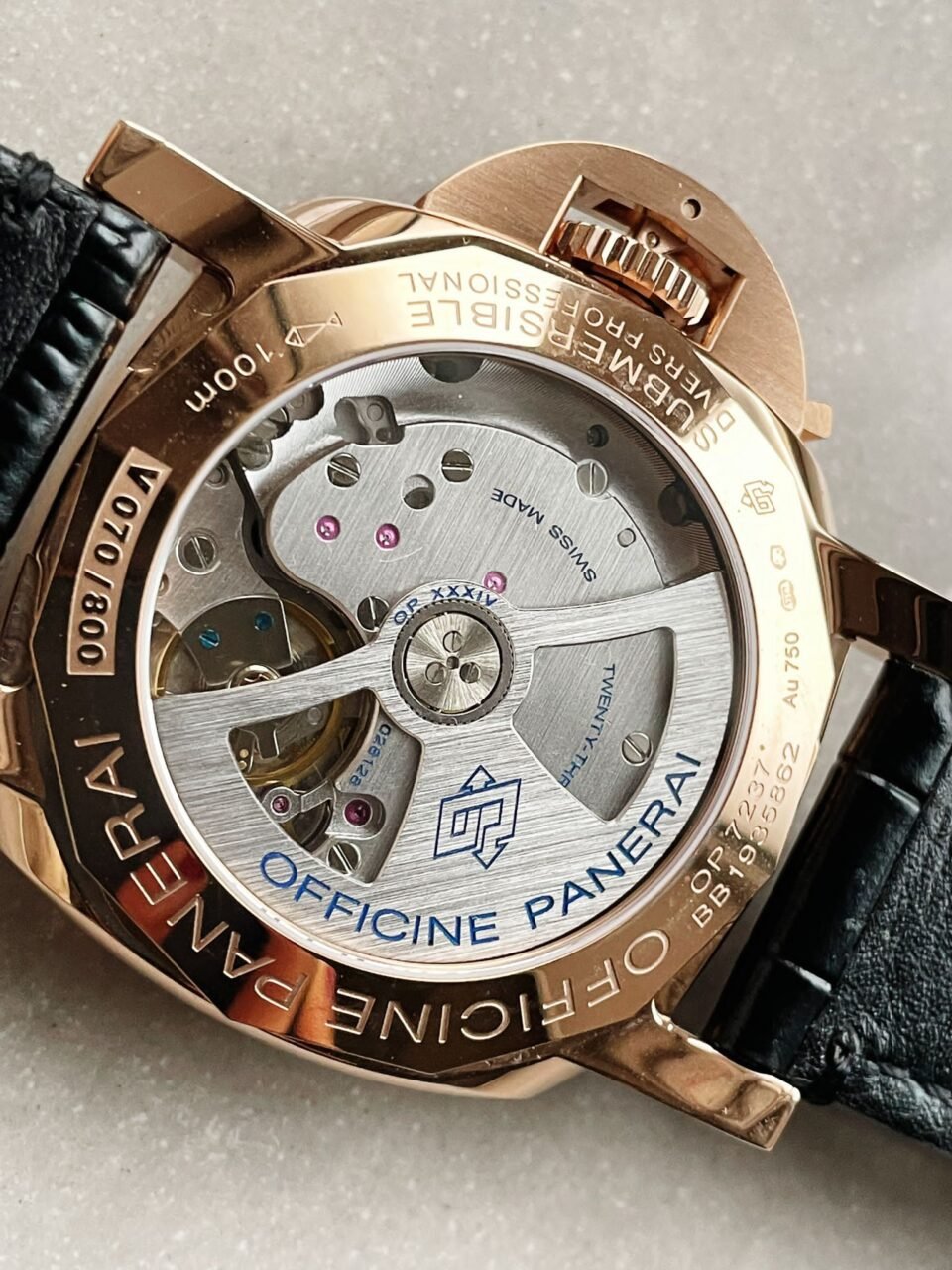 Panerai PAM974 Luminor Submersible Rose Gold VSF 1:1 Best on Black Rubber Strap AXXXIV - Image 11