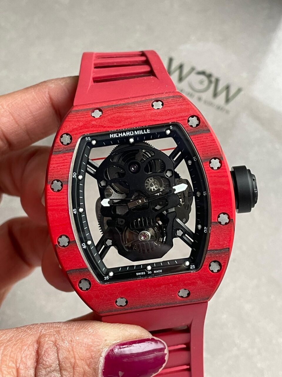 RICHARD MILLE RM052-01 JBF Red Forged Carbon Skeleton Dial Swiss Tourbillon - Image 3