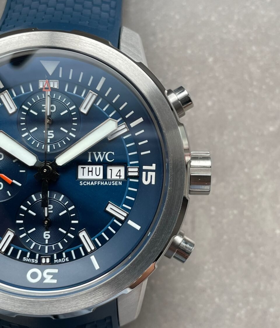 Aquatimer Chronograph IW376806 SS Blue Dial on Rubber Strap V6S A7750 - Image 11