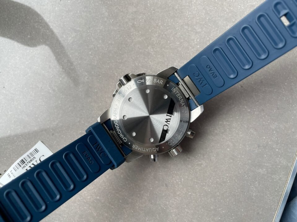 Aquatimer Chronograph IW376806 SS Blue Dial on Rubber Strap V6S A7750 - Image 9