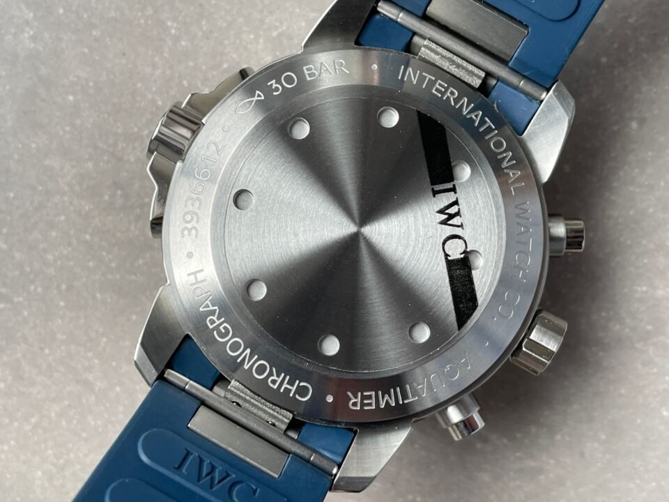 Aquatimer Chronograph IW376806 SS Blue Dial on Rubber Strap V6S A7750 - Image 8
