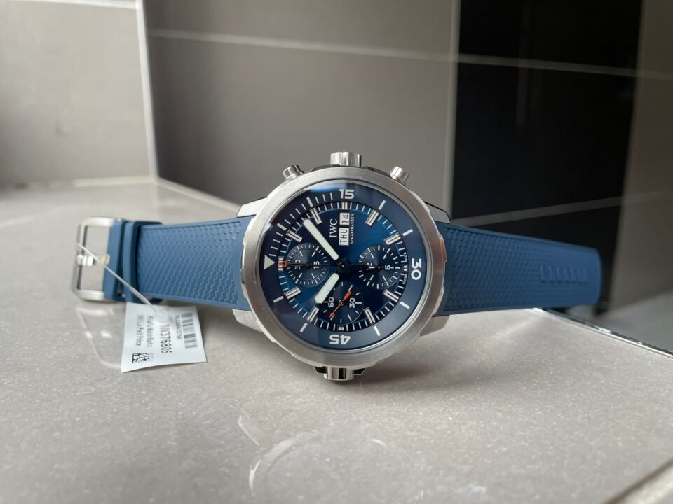 Aquatimer Chronograph IW376806 SS Blue Dial on Rubber Strap V6S A7750 - Image 4