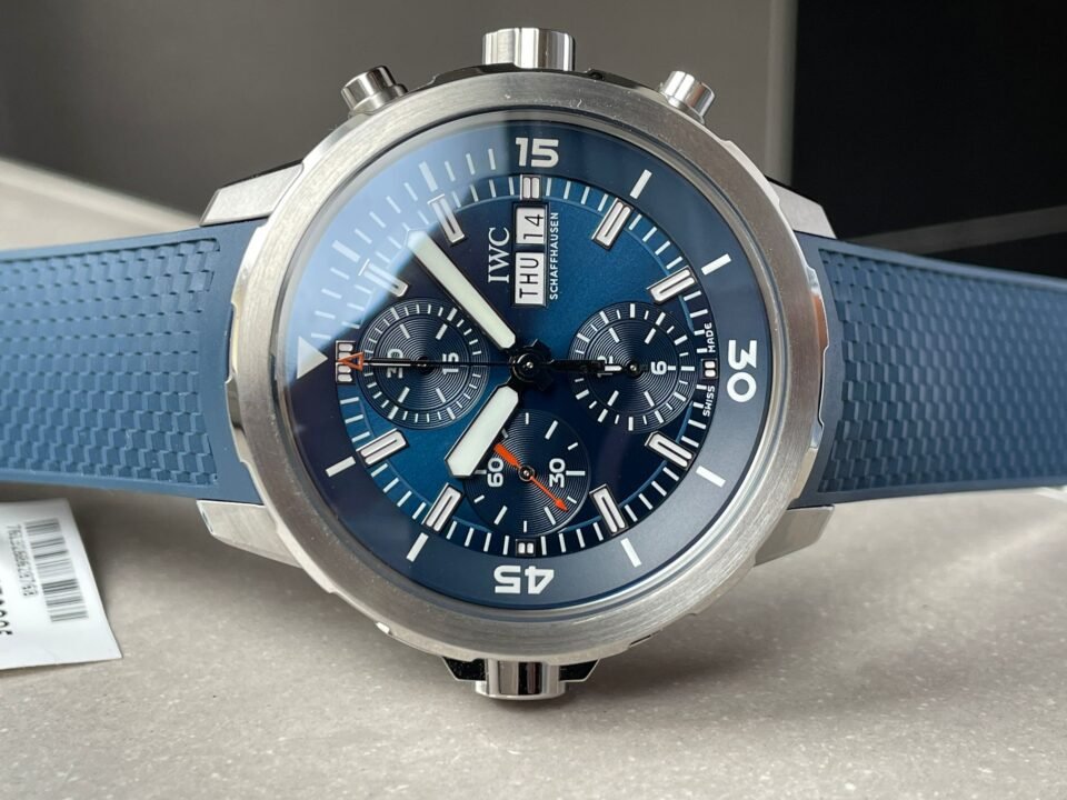 Aquatimer Chronograph IW376806 SS Blue Dial on Rubber Strap V6S A7750 - Image 3