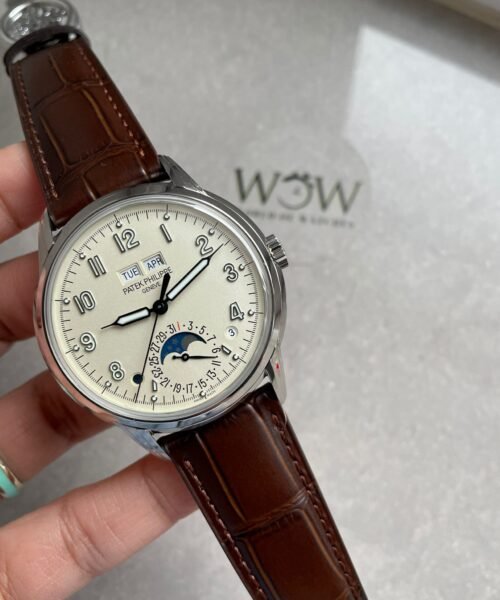 Perpetual Calendar 5320G-001 SS GSF 1:1 Best Edition Cream Dial on Brown Leather Strap A324