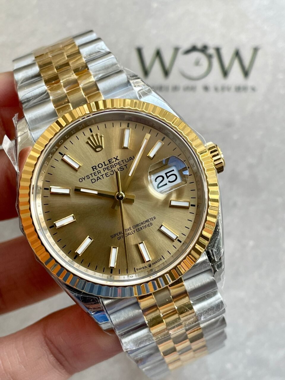 DateJust 36 SS 126233 VSF 1:1 Best Edition 904L Steel YG Stick Dial on Jubilee Bracelet VS3235