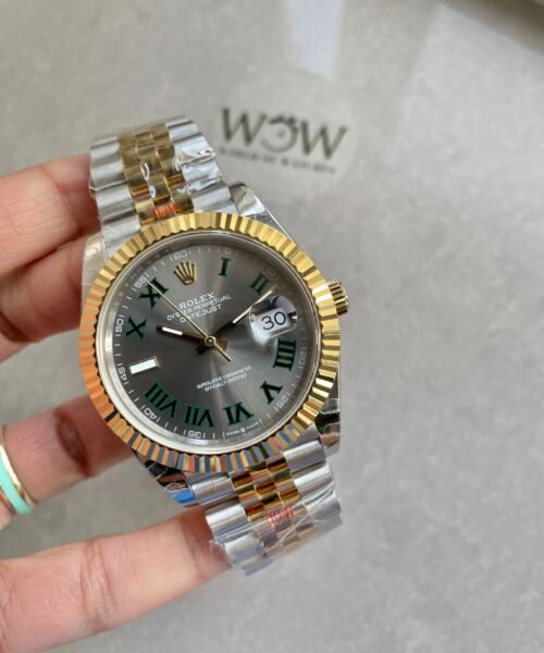 Datejust 41mm 126331 "Wimbledon" 904L RG/SS Grey Dial on RG/SS Jubilee Bracelet with tungsten steel for extra weight GMF V2 VR3235