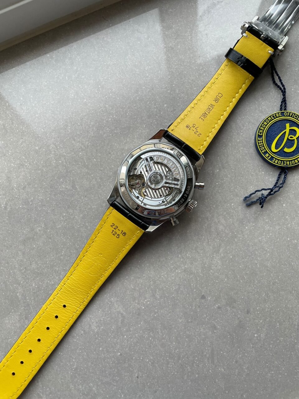 Navitimer 01 1:1 SS salmon Dial on Brown leather Strap A7750 BLS Factory - Image 7