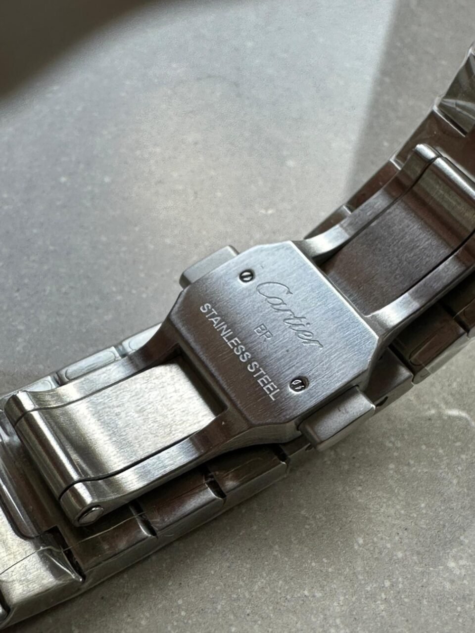 Santos de Cartier 35mm 2018 RXW 1:1 Best Edition White Dial on SS SmartLinks Bracelet MIYOTA 9015 - Image 15